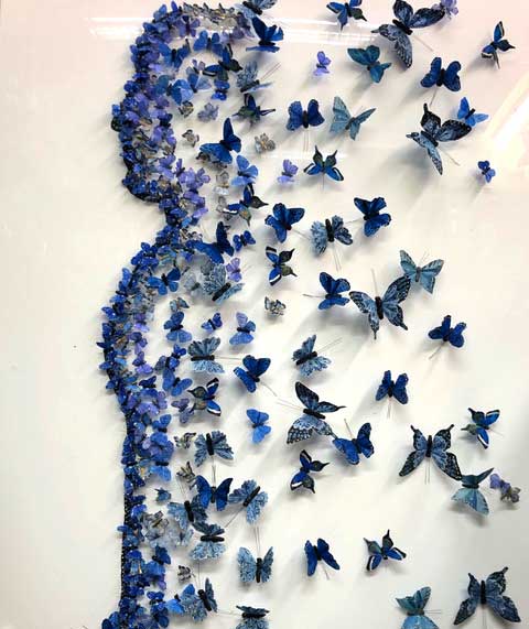 Butterfly Art Blue Man